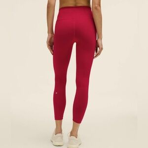 Lululemon Athletica High Rise Wonder Train, 25”, cherry red, sz2, EUC